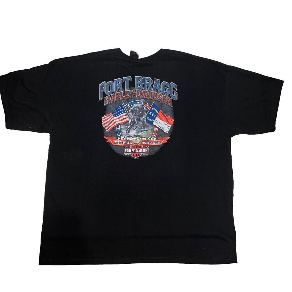 Fort Bragg Harley-Davidson Fayetteville, NC Short Sleeve Black Tee Shirt 4X NWT